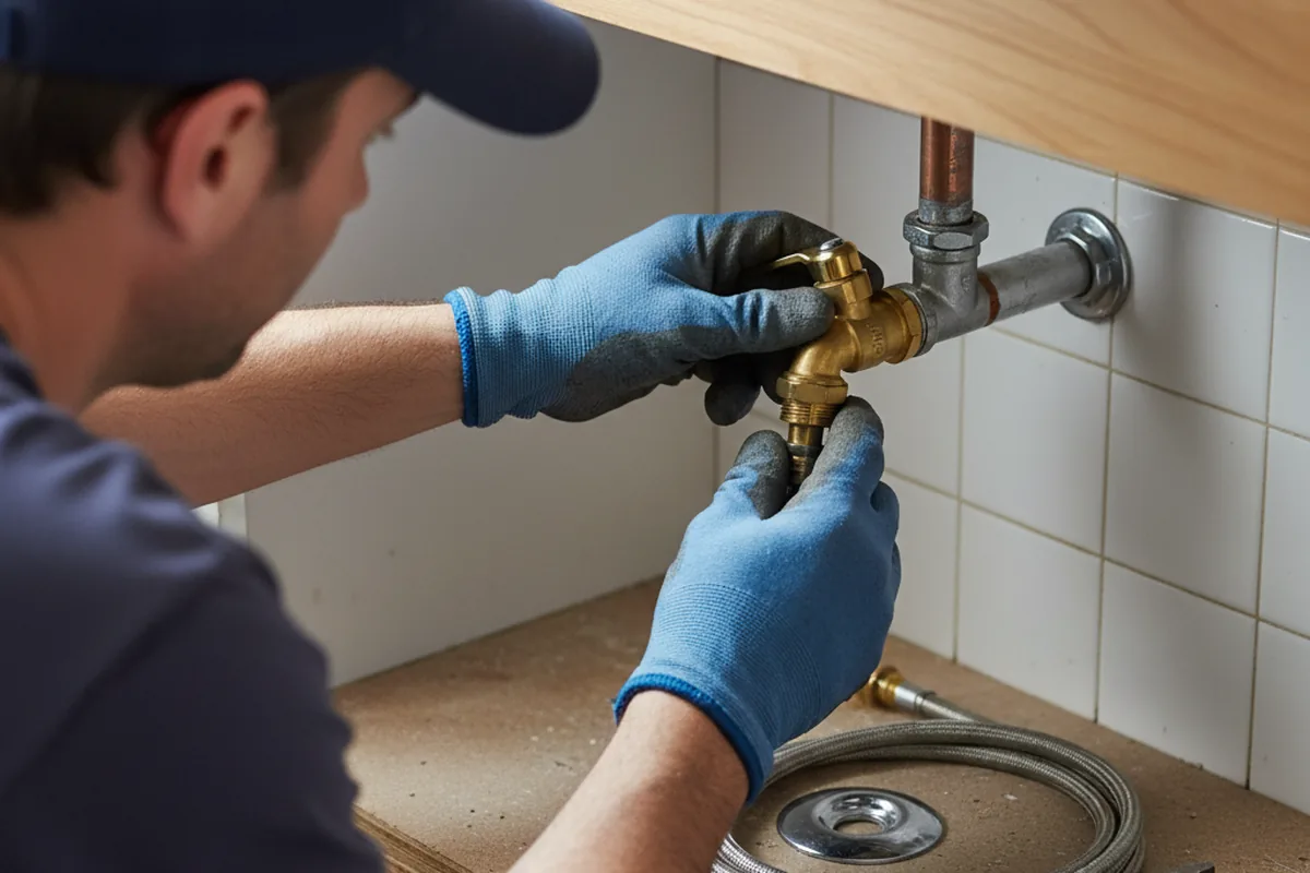 Shutoff valve and fitting work during Emergency Plumbing in Dixon